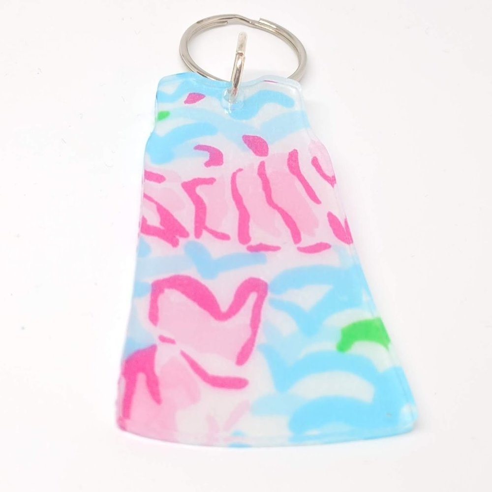 Lilly Pulitzer Lobstah Roll Shift Dress Key Chain